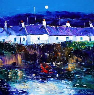 Moonlight on Ellenabeich 24x24 Moonlight on Ellenabeich 24x24